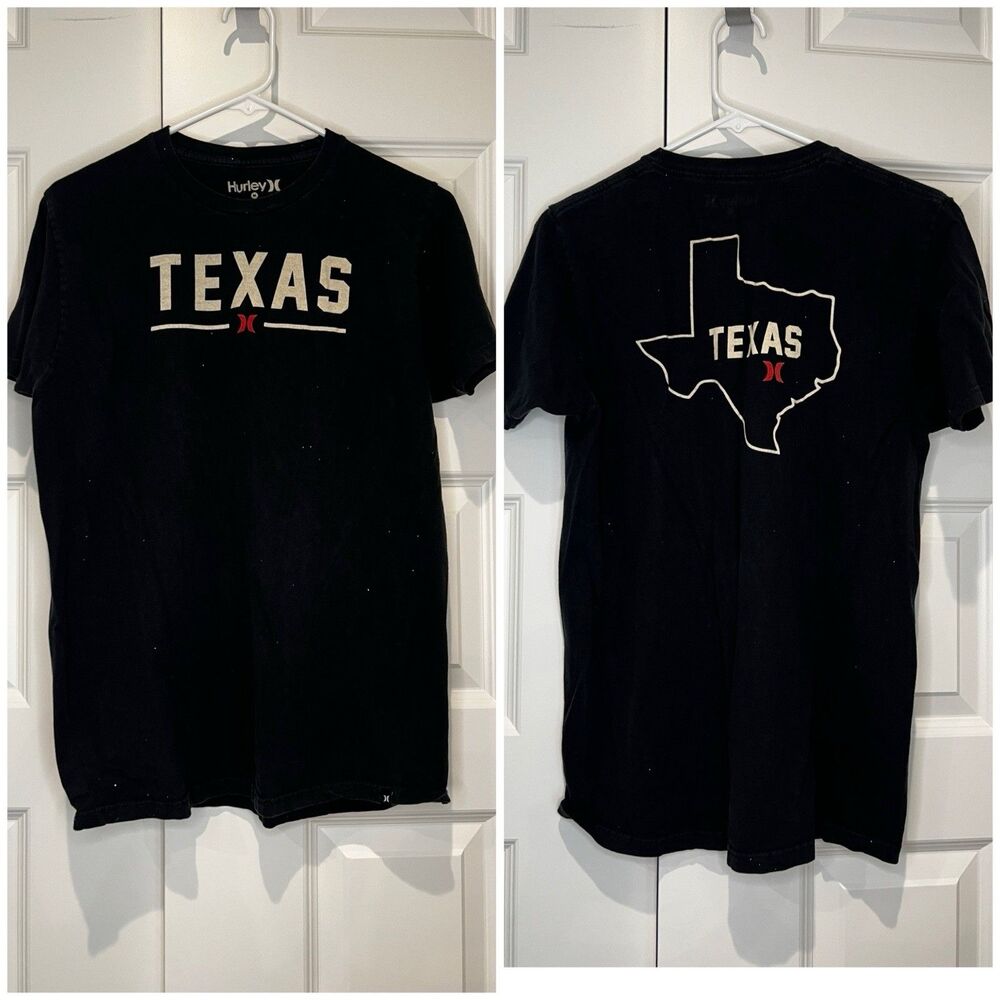 Hurley Texas Graphic Logo Black T-shirt Mens Medium m